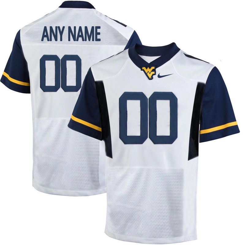 West Virginia Mountaineers Customized College Football Limited Jersey  White